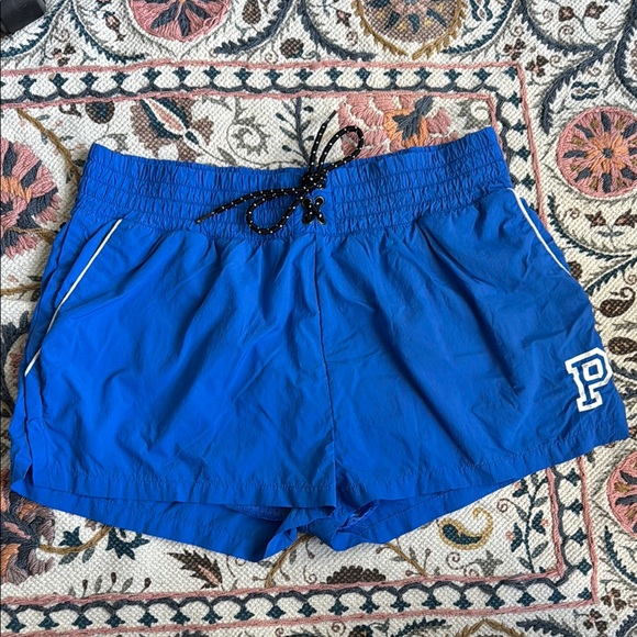 PINK Victoria's Secret Blue Athletic Quick-Dry Shorts - Picture 1 of 8